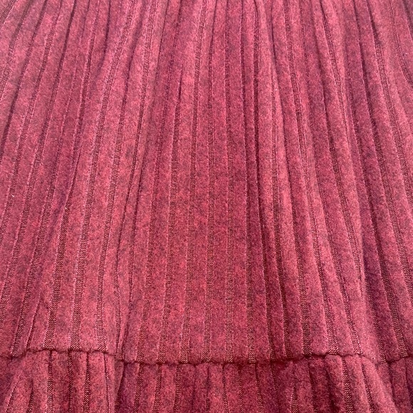 Frye Burgundy Ribbed Midi Dress Size Small - Picture 5 of 10